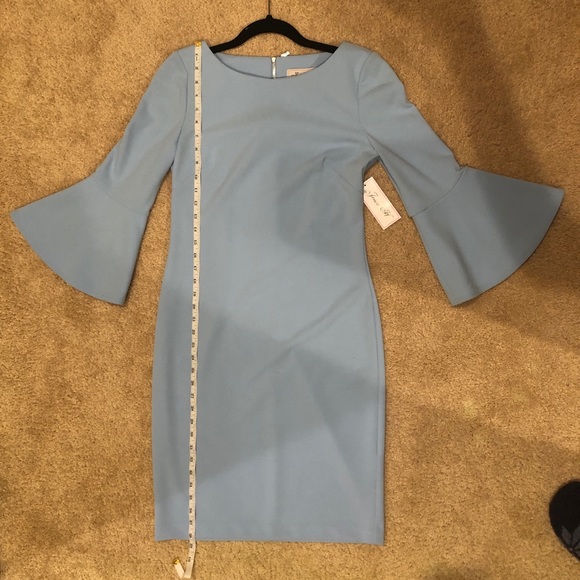Jessica H Bell Sleeve Light Blue Dress.  Size 6 - Picture 12 of 12